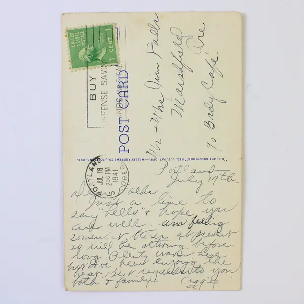 Lot Of 2 Battleships Passing St John's Bridge Portland Oregon Litho Postcards 