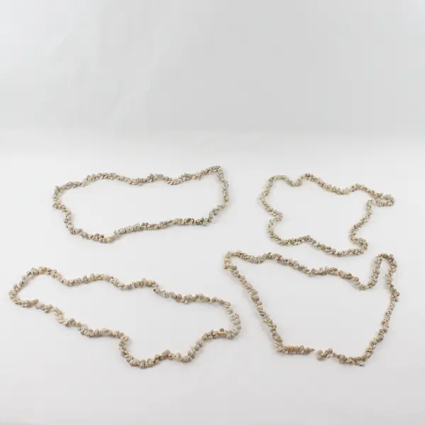 Lot of 4 Sea Snail Beaded Seashell Necklaces 17"