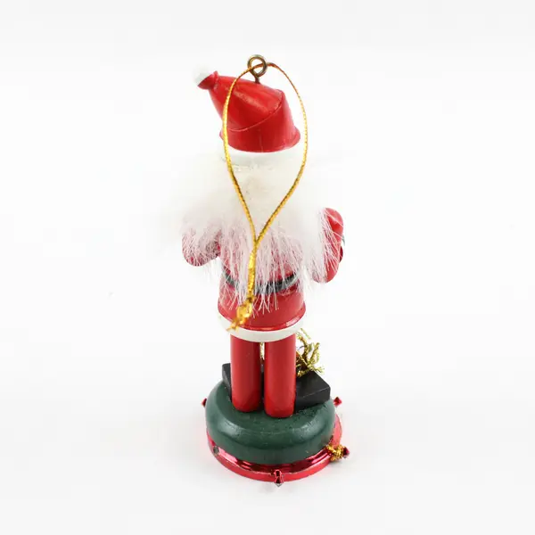 Unbranded Red/Green Nutcracker On Pedestal Hanging Ornament Holiday 5" Tall