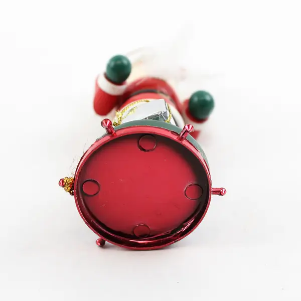 Unbranded Red/Green Nutcracker On Pedestal Hanging Ornament Holiday 5" Tall