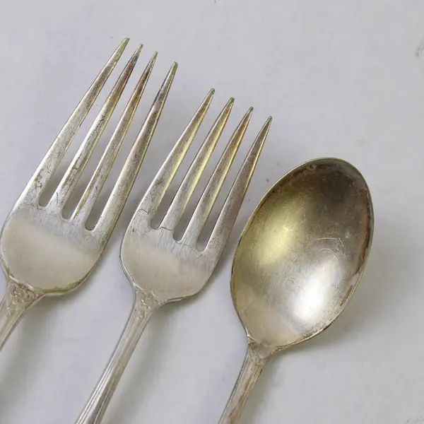 3 Wm Rogers MFG Co Extra Plate Original Rogers Lot Dinner & Salad Fork Teaspoon