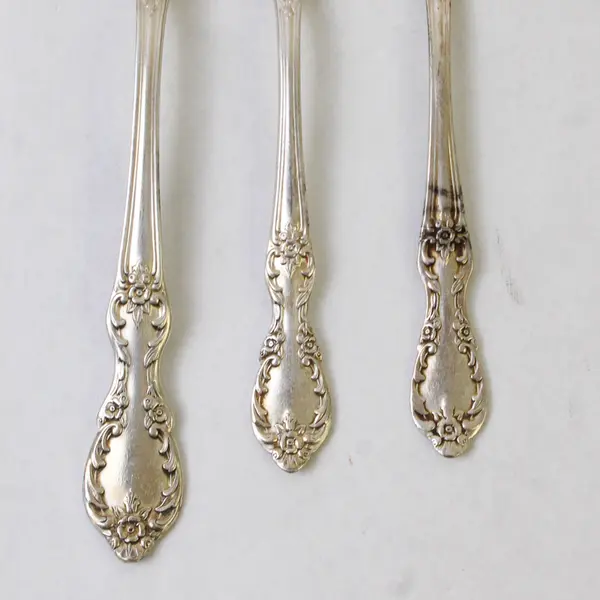 3 Wm Rogers MFG Co Extra Plate Original Rogers Lot Dinner & Salad Fork Teaspoon