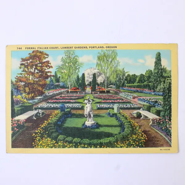 Lot Of 3 Lambert Gardens Portland Oregon Color Litho Postcards 1940s 