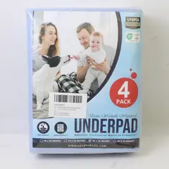 Set Of 4 Utopia Bedding Blue Washable Waterproof Incontinence Underpad 34" x 36"