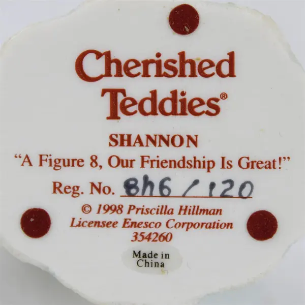 Cherished Teddies Shannon A Figure 8 Our Friendship #354260 Resin Bear