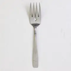 Oneida Silver Accent Pattern Stainless Salad Fork Diamond Slot 6.25" Good