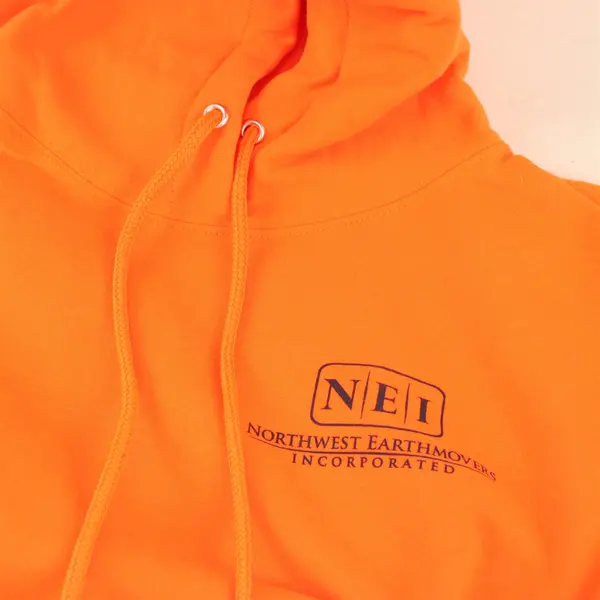 Port & Company Bright Orange Hoodie Adult 3XL NEI