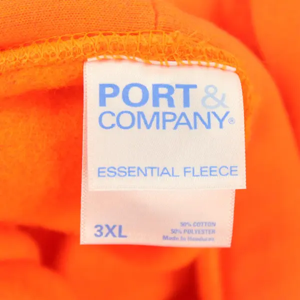 Port & Company Bright Orange Hoodie Adult 3XL NEI