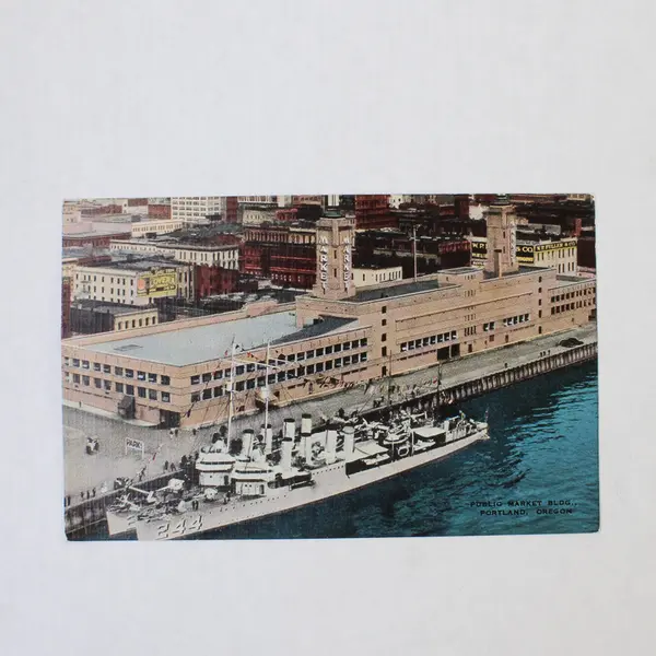 Lot Of 2 Vintage Portland Oregon Ship Postcards Willamette River