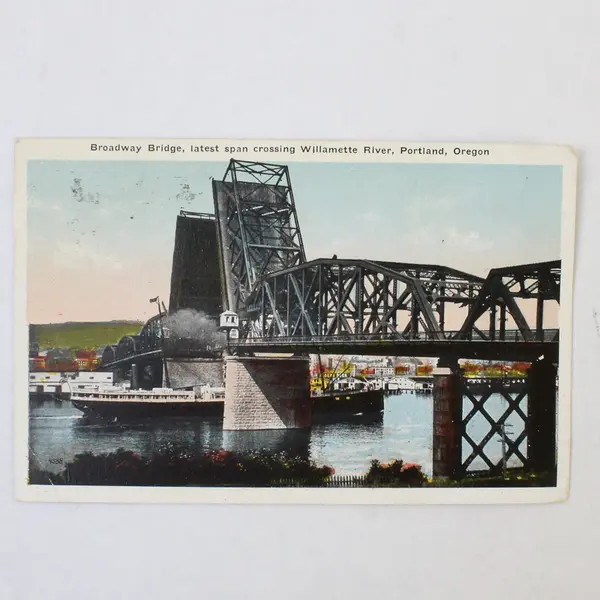 Lot Of 2 Vintage Portland Oregon Ship Postcards Willamette River
