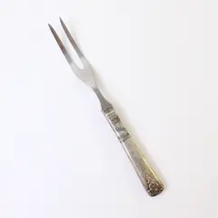 International Silver Spring Charm Silver Plate Steak Carving Fork SS Prongs 8.75