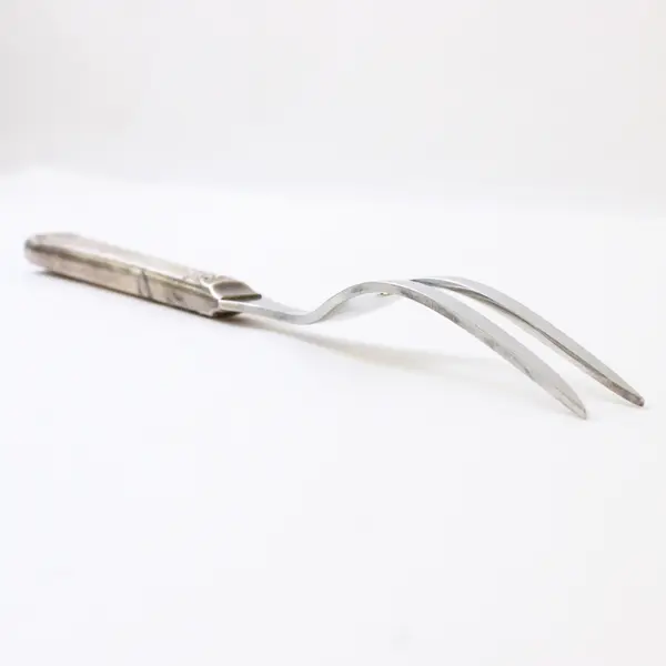 International Silver Spring Charm Silver Plate Steak Carving Fork SS Prongs 8.75