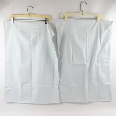 Lot Of 2 Unbranded Matching Light Blue Striped Pillowcases 100% Cotton 20.5"x29"
