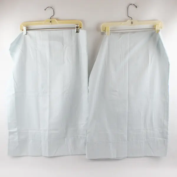 Lot Of 2 Unbranded Matching Light Blue Striped Pillowcases 100% Cotton 20.5"x29"