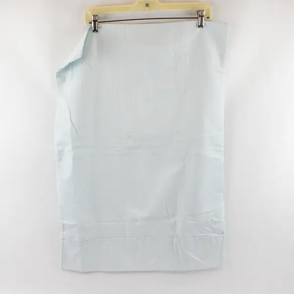 Lot Of 2 Unbranded Matching Light Blue Striped Pillowcases 100% Cotton 20.5"x29"