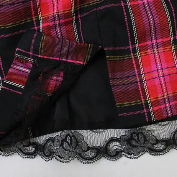 Trina Turk Women's 4 Pink Plaid Revah Tartan Sleeveless V-Neck Sheath Dress