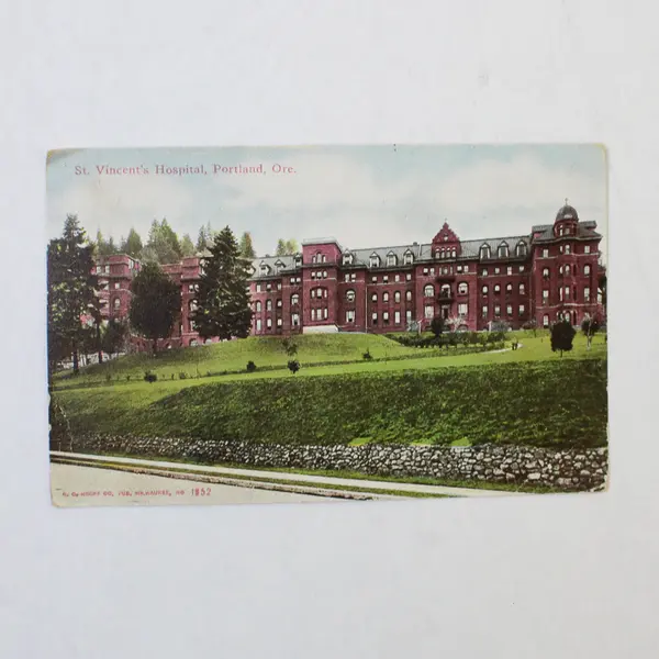 Lot Of 2 St Vincent's Hospital Portland Oregon Color Litho Postcards