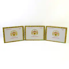 Lot of 3 Macanudo Crystal Cafe Wooden Cigar Boxes EMPTY