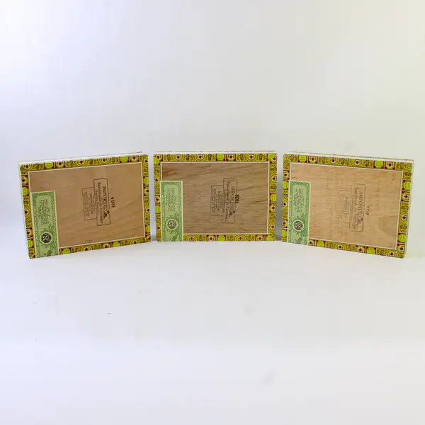 Lot of 3 Macanudo Crystal Cafe Wooden Cigar Boxes EMPTY