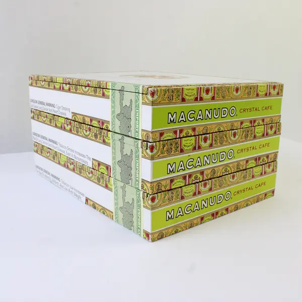 Lot of 3 Macanudo Crystal Cafe Wooden Cigar Boxes EMPTY