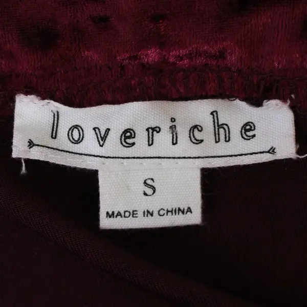 Loveriche Women's S Deep Red Crushed Velvet Sleeveless Fit & Flare Dress