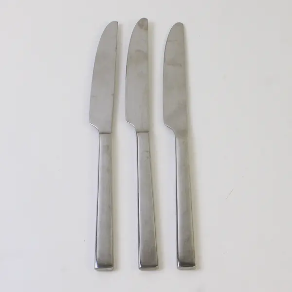 Lot of 3 Oneida Silver Chef's Table Pattern 18/0 SS Solid Dinner Knives 9.5" 