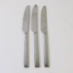 Lot of 3 Oneida Silver Chef's Table Pattern 18/0 SS Solid Dinner Knives 9.5" 