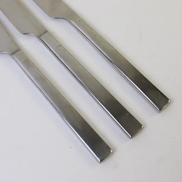 Lot of 3 Oneida Silver Chef's Table Pattern 18/0 SS Solid Dinner Knives 9.5" 