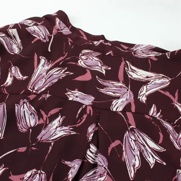 Loft Outlet Purple Floral Sleeveless Blouse Top Women's Size XL