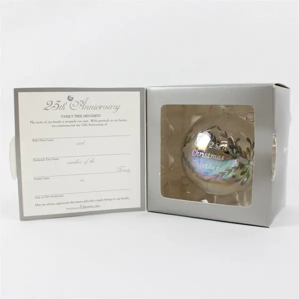 Roman Inc 25th Anniversary Family Tree Ornament - New Collectible