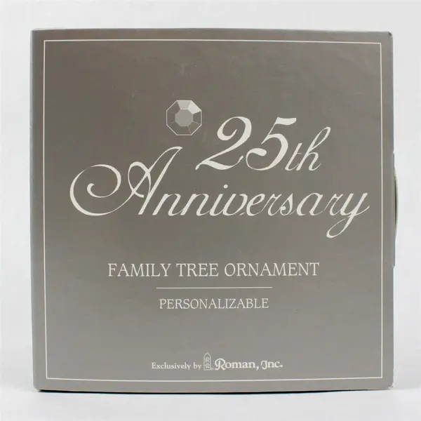 Roman Inc 25th Anniversary Family Tree Ornament - New Collectible