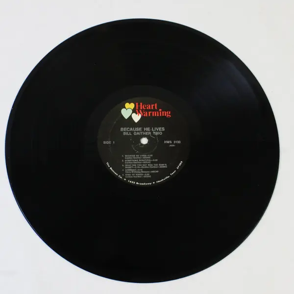 Gaither Trio "Because He Lives " 12" Vinyl Record