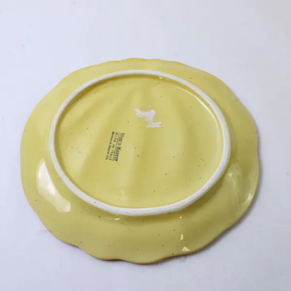 World Market Orange Ceramic Pumpkin Plate 9" Seasonal Dishware