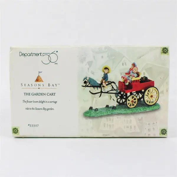 Dept 56 Seasons Bay Accessories Set - Garden Cart & Relaxing in Garden