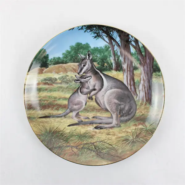 The Bridled Wallaby by Will Nelson 1990 Collector Plate 8.5"