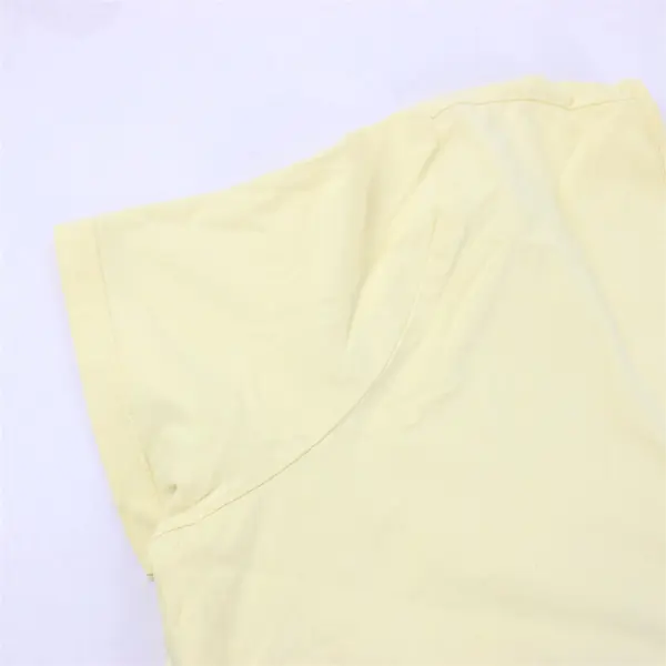 Unbranded Yellow Beaded Floral Patterned Short Sleeve T-Shirt Women's XL/XXL