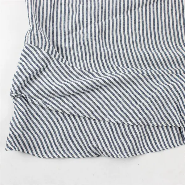A.N.A Navy/White Vertical Striped Sleeveless Blouse Top Women's Size L