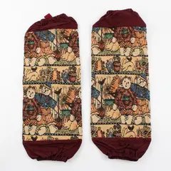 Lot of 2 Plastic Bag Holders/Dispensers, Tapestry Fabric
