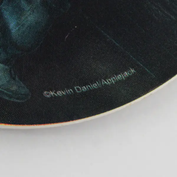 2 Vtg Round Ceramic Coasters Featuring The Print Grandpa's Farm by Kevin Daniel