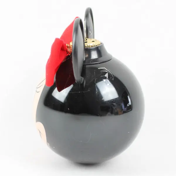 Disney Minnie Mouse Glass Christmas Ornament 4" Hand-Painted 