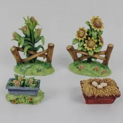 Enesco Mickey & Co Home Grown 4-Pc Accessory Figurines #264725