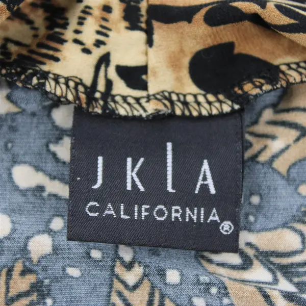 JKLA California Brown/Black Floral Sleeveless Blouse Top Women's Size XL