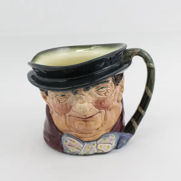 Vtg Royal Doulton Tony Weller Pitcher 5.75" W/  Green Letter A Lion Crown Mark