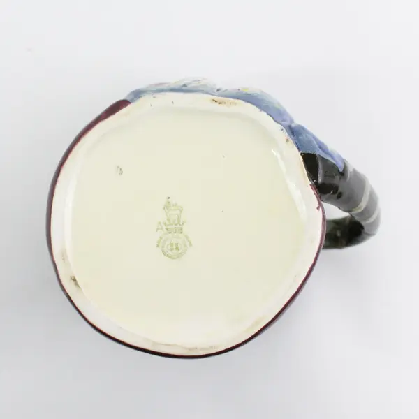 Vtg Royal Doulton Tony Weller Pitcher 5.75" W/  Green Letter A Lion Crown Mark