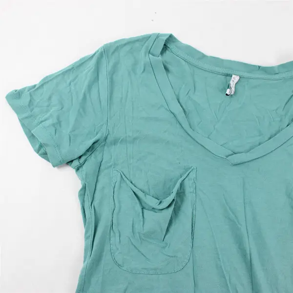 Z Supply Solid Green/Blue Color Short Sleeve T-Shirt Top Women's Size XS