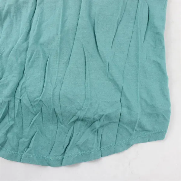 Z Supply Solid Green/Blue Color Short Sleeve T-Shirt Top Women's Size XS