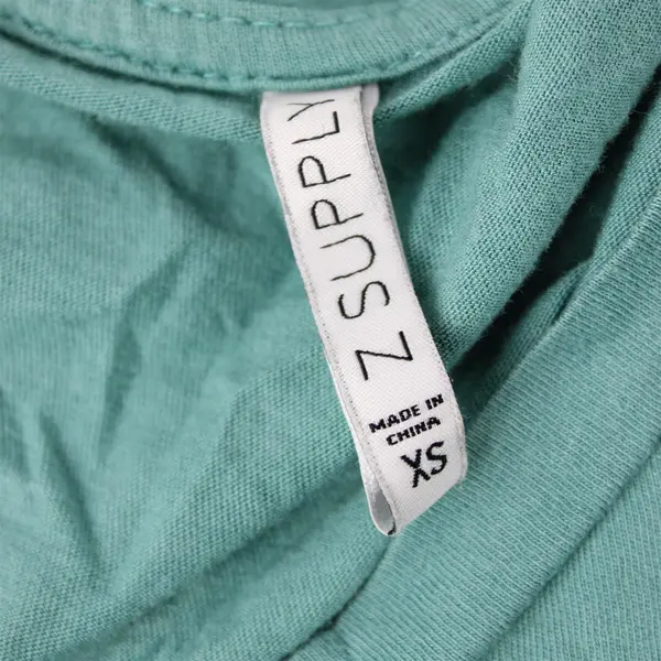 Z Supply Solid Green/Blue Color Short Sleeve T-Shirt Top Women's Size XS