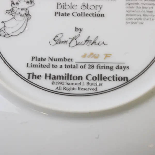 Hamilton Collection Flight Into Egypt 1992 Collector Plate 7.5" Precious Moments