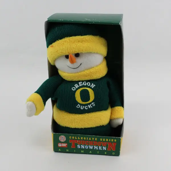 Oregon Ducks 10" Dancing Singing Snowman Plush Jingle Bells New