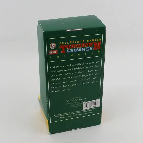 Oregon Ducks 10" Dancing Singing Snowman Plush Jingle Bells New